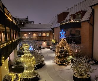 Vinter på innergården.