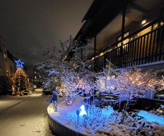 Vinter på innergården.