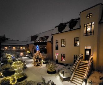 Vinter på innergården.